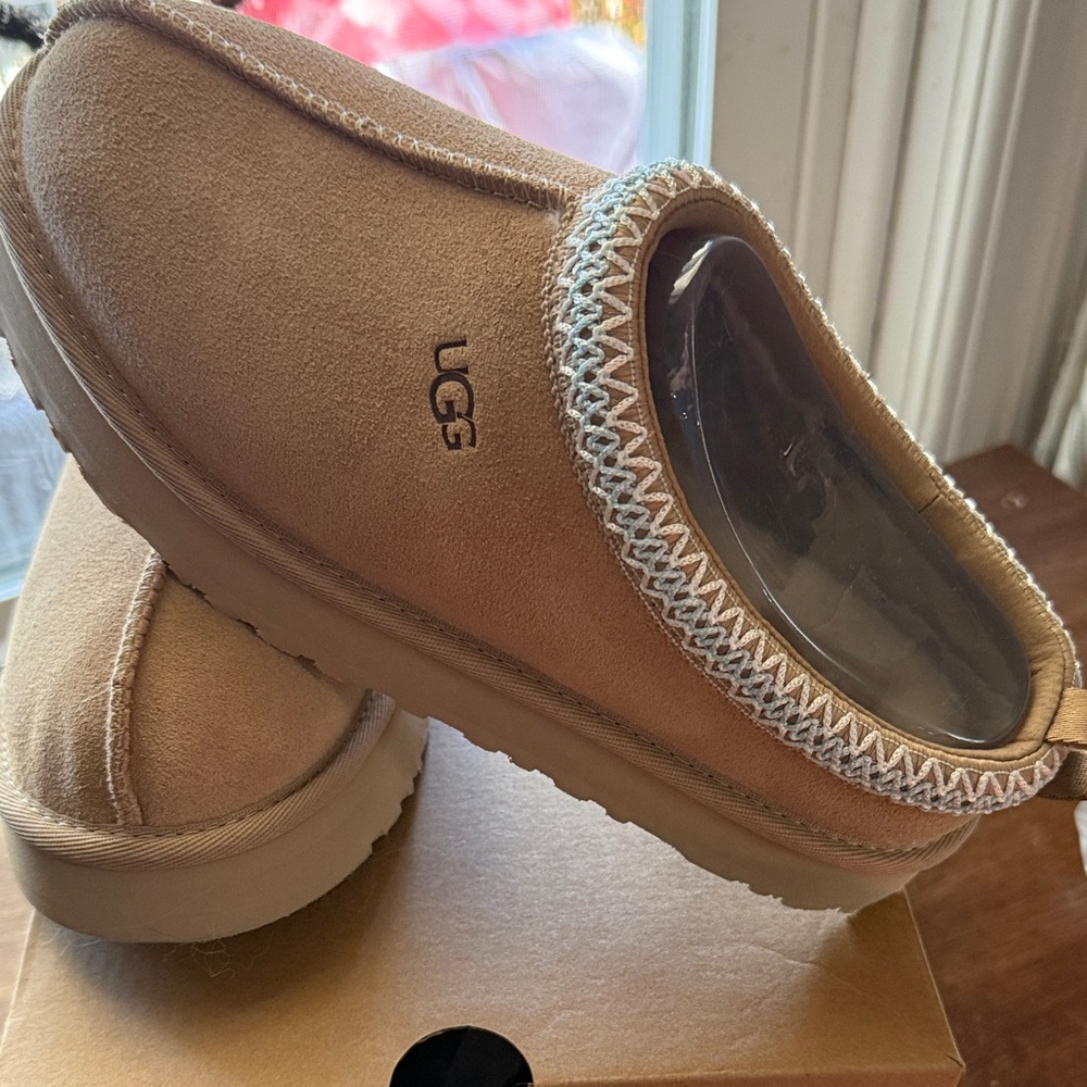UGG Classic Tan Suede Slip-Ons